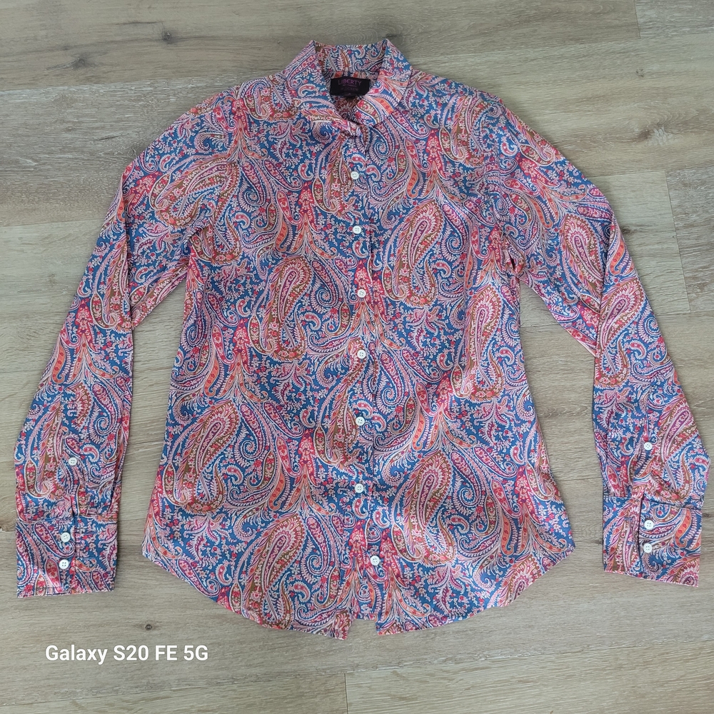 for J CREW LIBERTY Felix & Isabella PRINT Sz 4 Paisley Blouse Top Art Fabrics